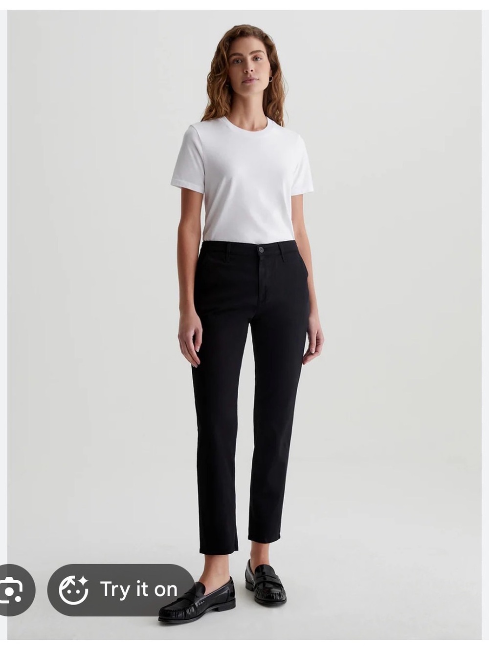 Ag Adriano Goldschmied Caden Black Straight Trousers